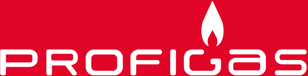 Profigas Logo weiß-rot
